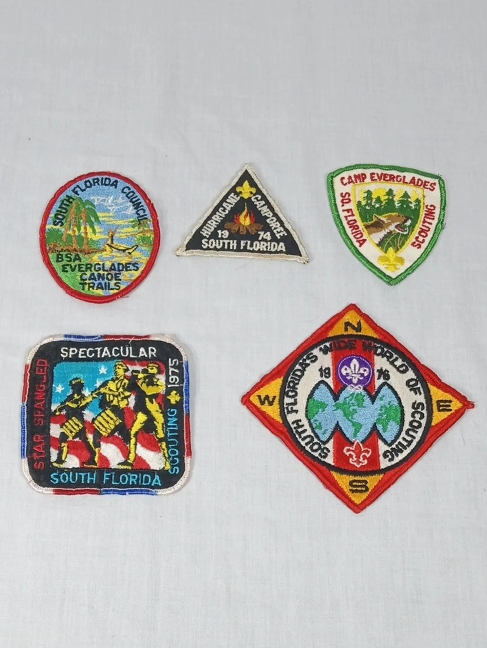 Vintage South Florida Scouting Patches Set Used